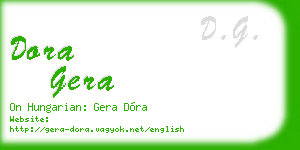 dora gera business card